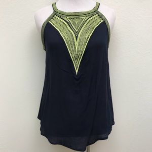 NWOT Market & Spruce Navy Blue Sheer Top
